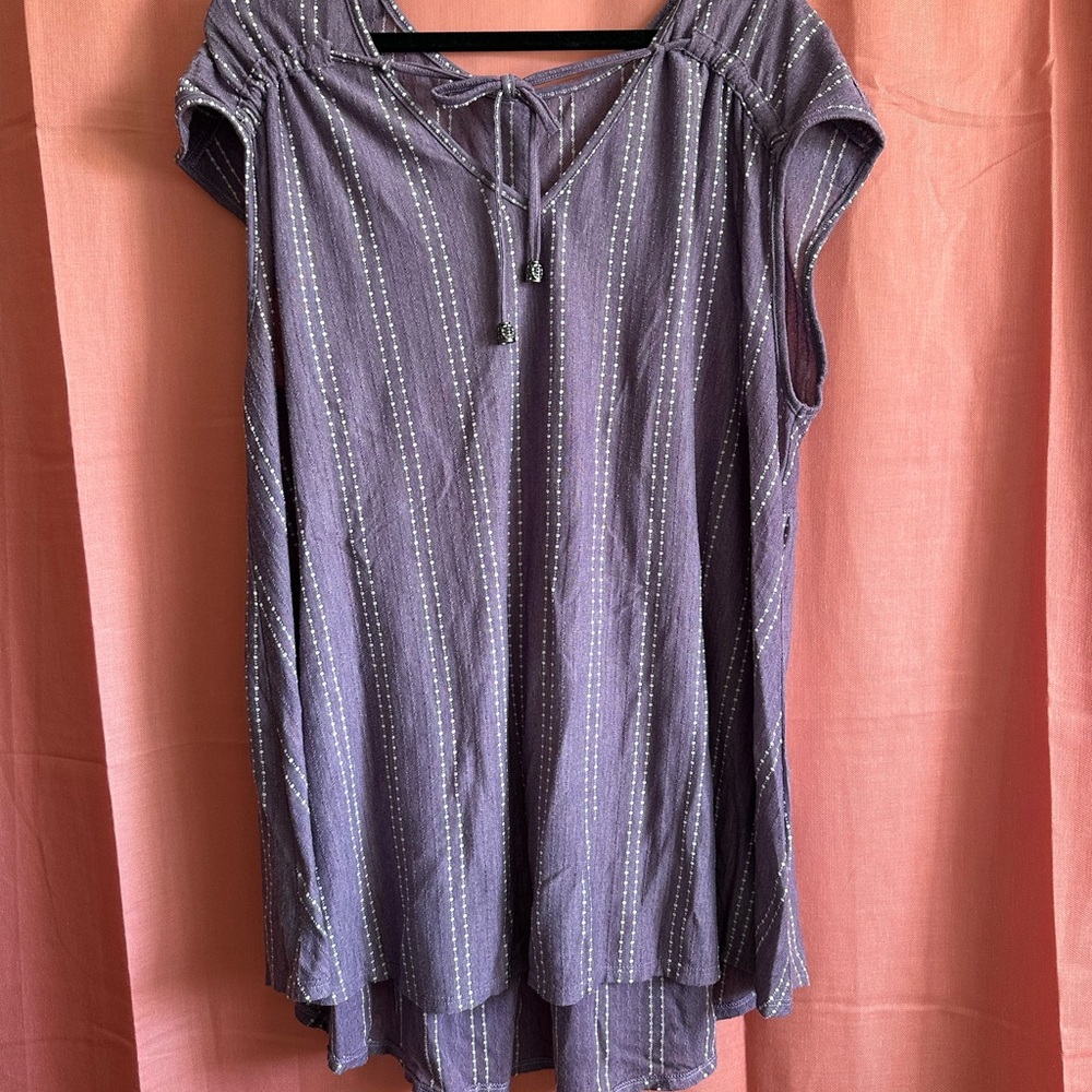 Purple Striped Women's Top